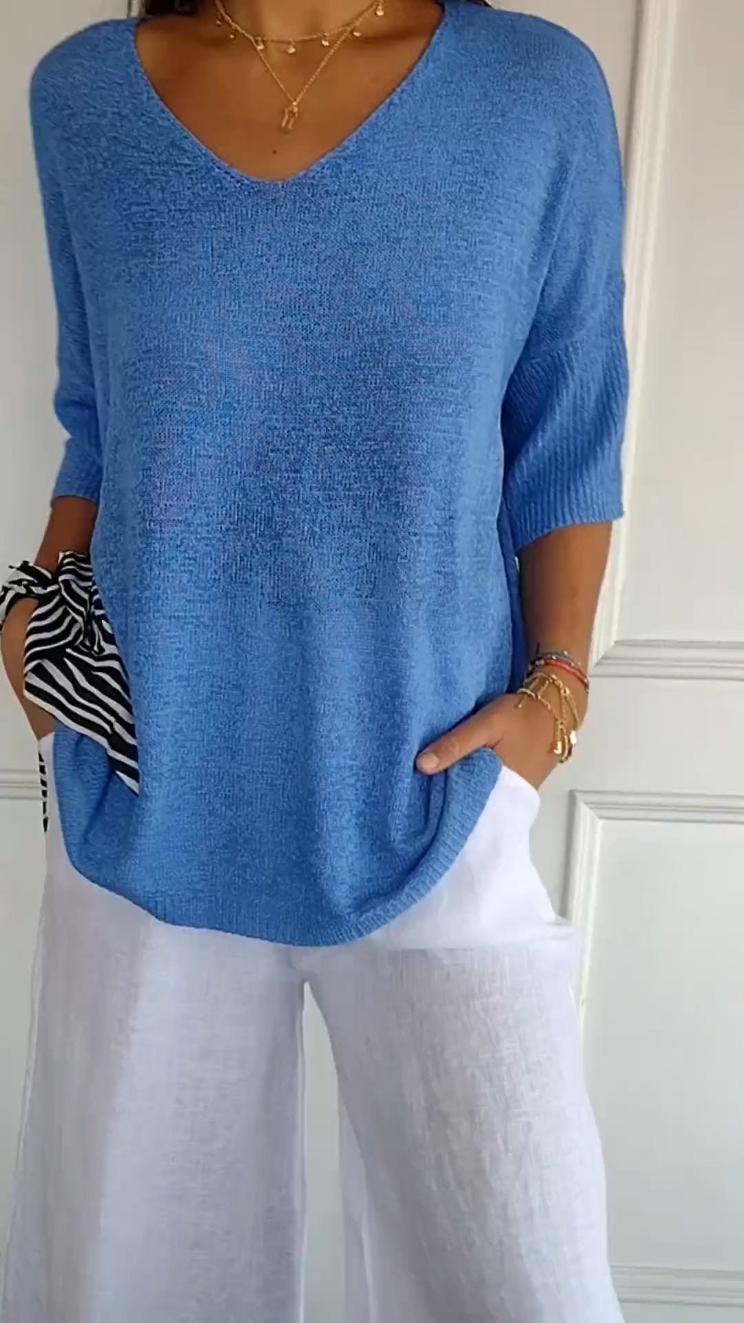 Kingsley™ | Chic Lightweight V-Neck Top for Effortless Style