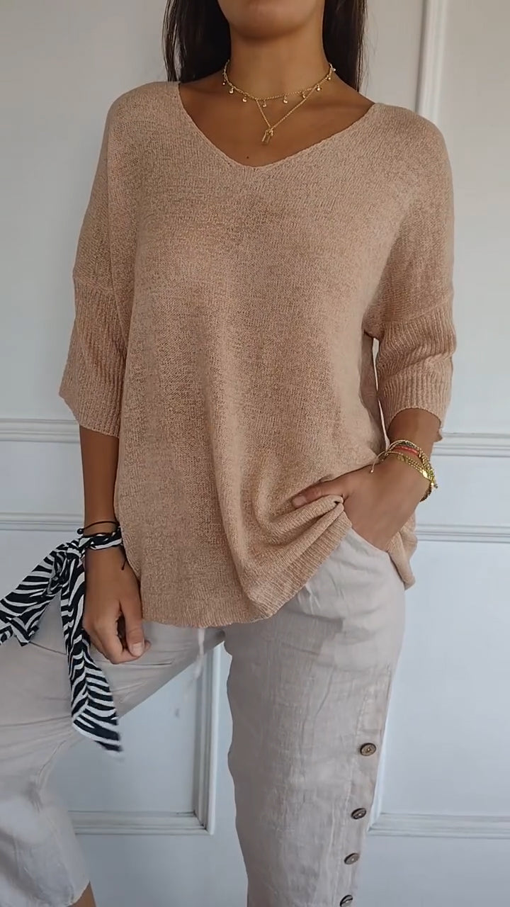 Kingsley™ | Chic Lightweight V-Neck Top for Effortless Style