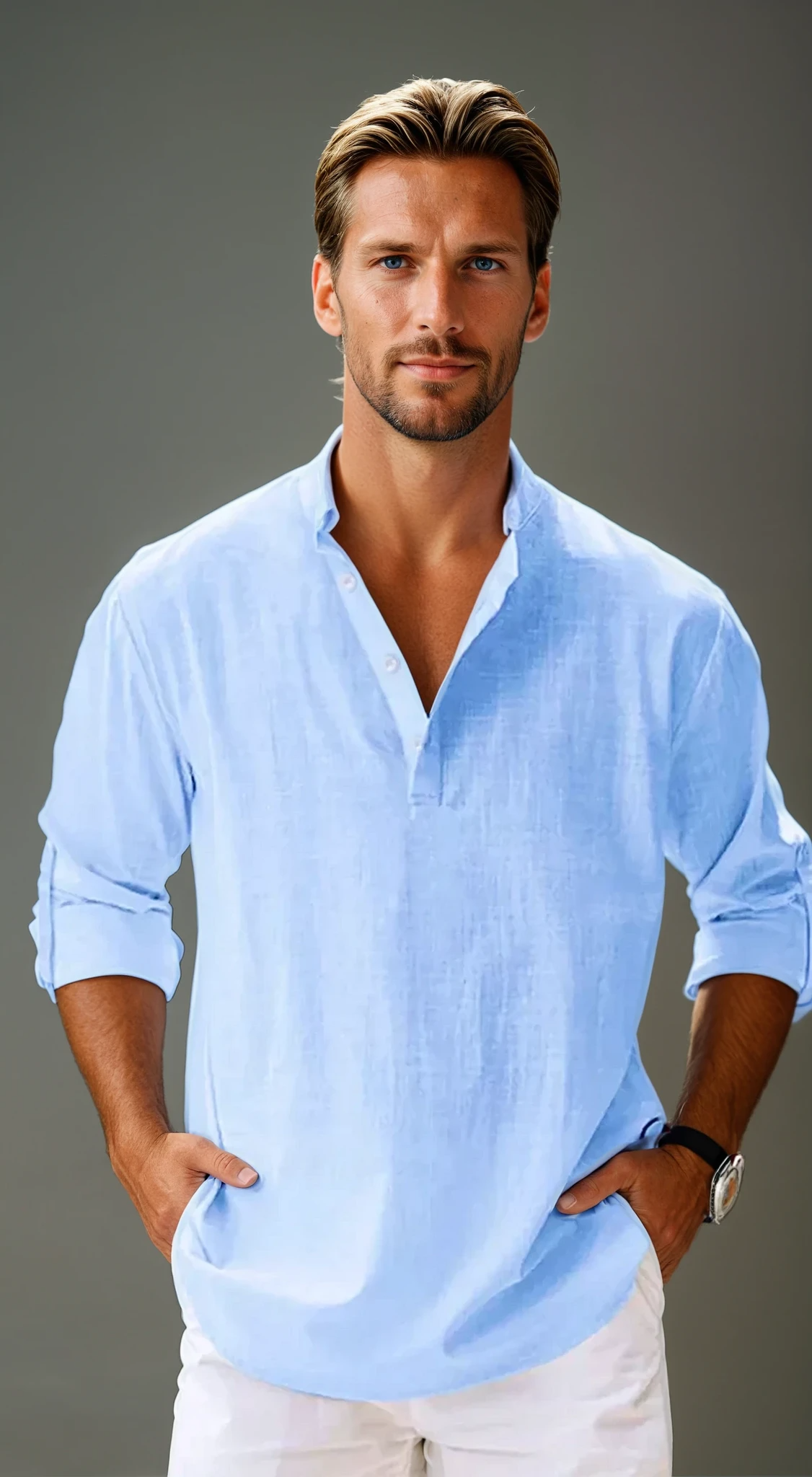 Riverson™ | Men's Classic Relaxed-Fit Linen Shirt