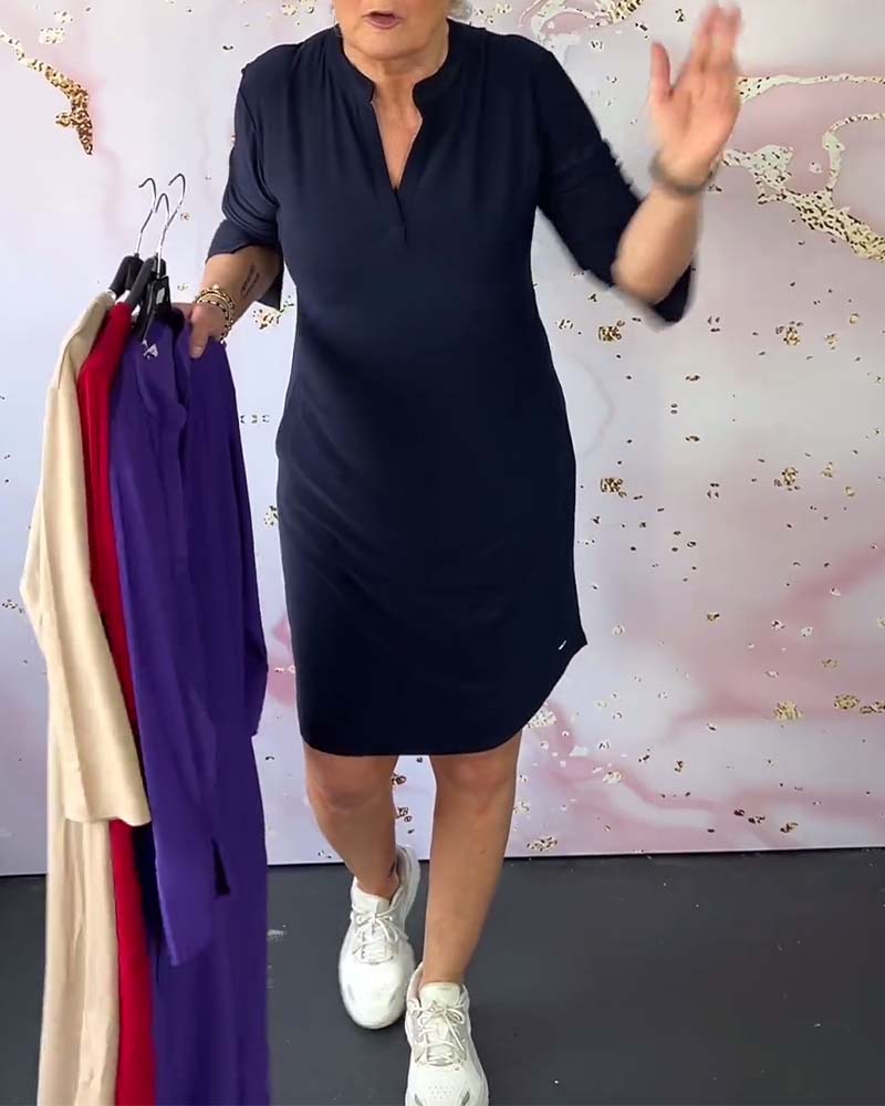 Bennigan™ | Everyday Chic V-Neck Casual Dress