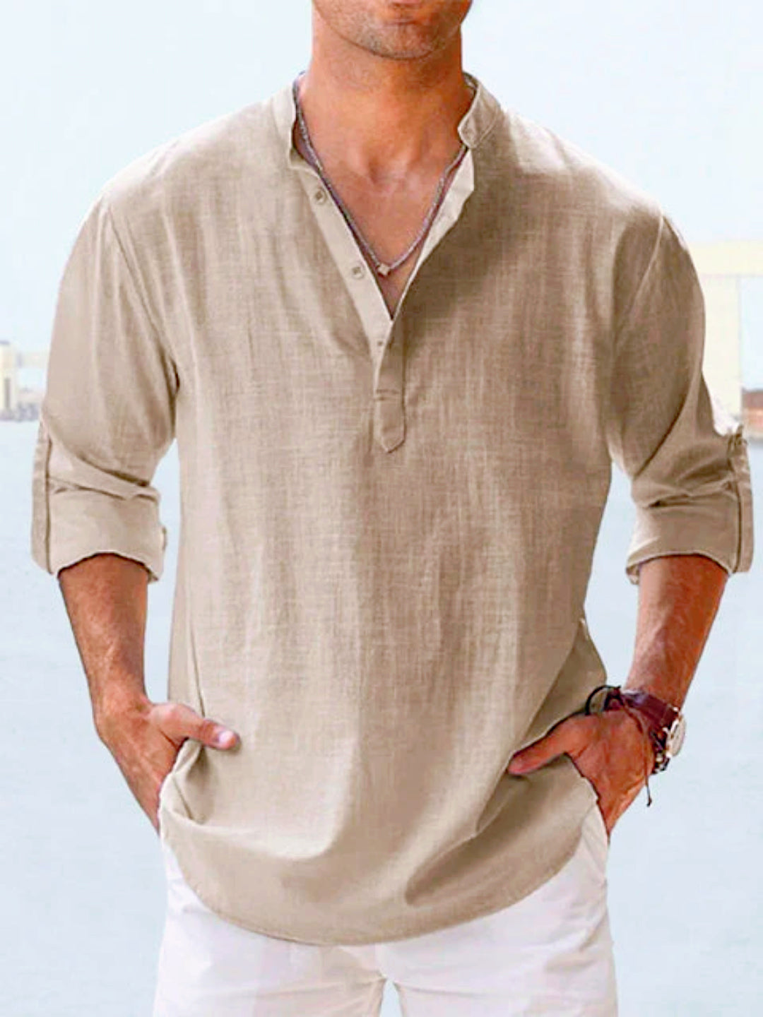 Riverson™ | Men's Classic Relaxed-Fit Linen Shirt