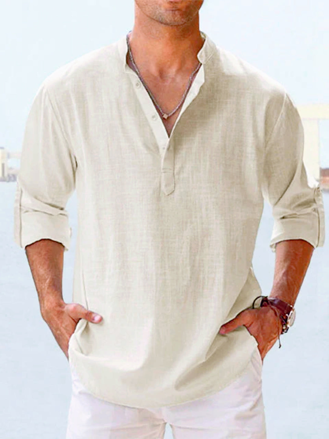 Riverson™ | Men's Classic Relaxed-Fit Linen Shirt