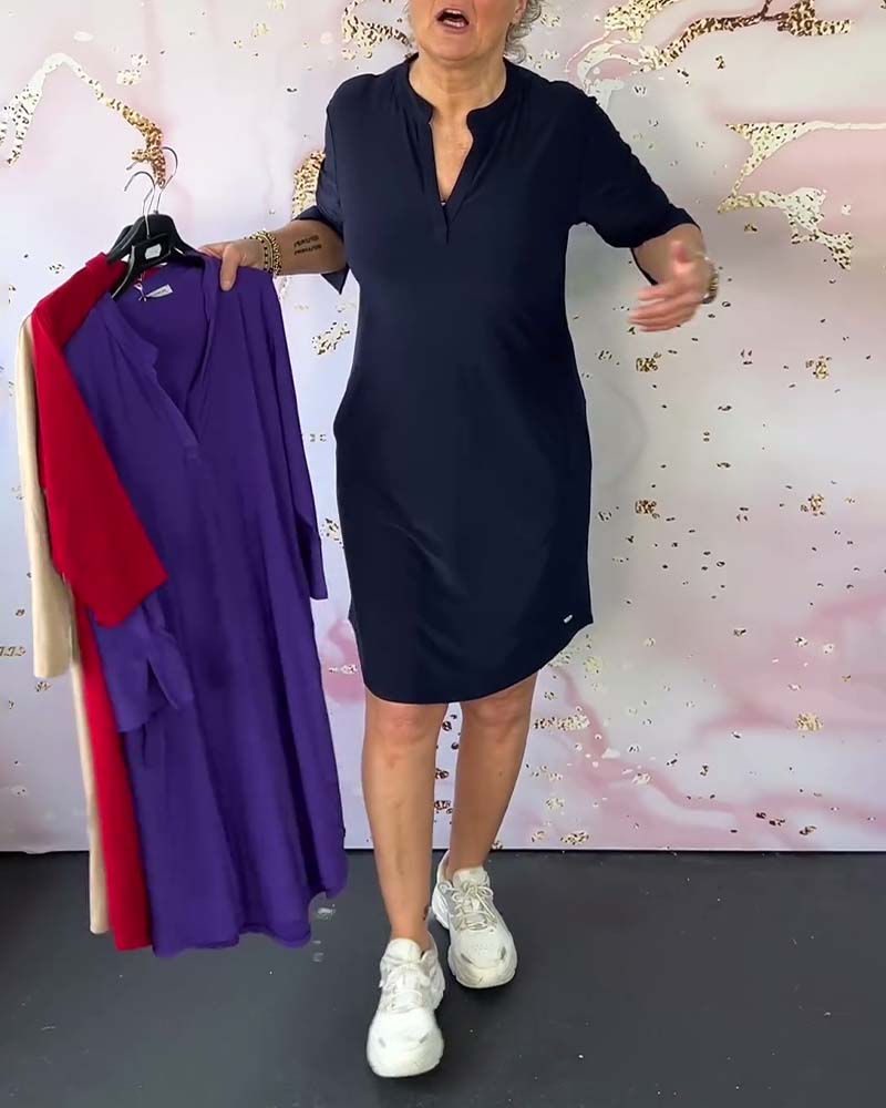 Bennigan™ | Everyday Chic V-Neck Casual Dress